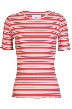 New Liberte Natalia-Ss-Blouse 9971 Creme Orange Blue Stripe