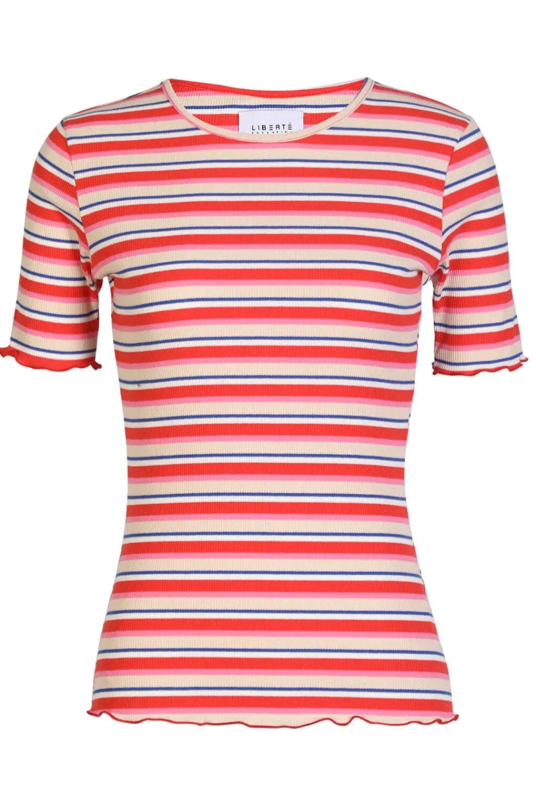 New Liberte Natalia-Ss-Blouse 9971 Creme Orange Blue Stripe