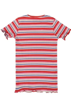 Clearance Liberte Ami Natalia-Ss-Blouse-Kids 21067 Creme Orange Blue Stripe