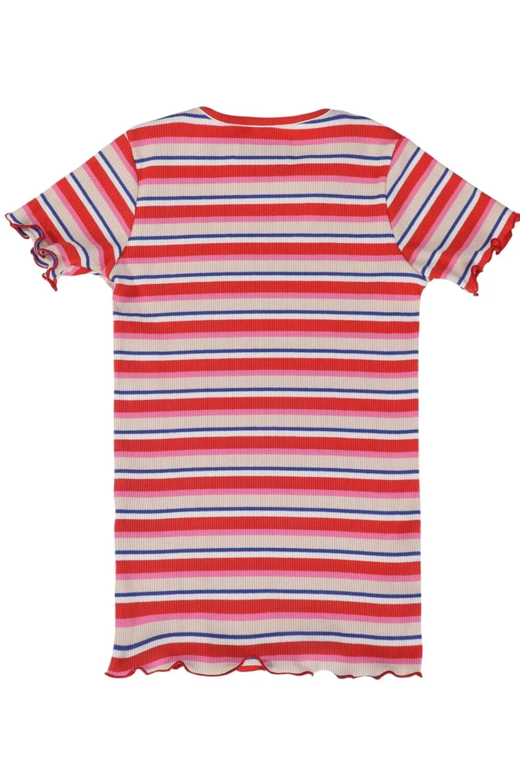 Clearance Liberte Ami Natalia-Ss-Blouse-Kids 21067 Creme Orange Blue Stripe