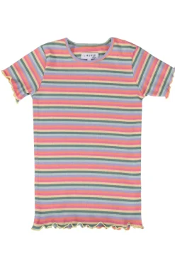New Liberte Ami Natalia-Ss-Blouse-Kids 21067 Multi Orange Pink Stripe