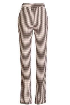 Sale Liberte Natalia-Straight-Pants 22061 Brown Creme Stripe