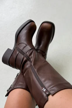 Bloom Natascha Boots Dark Brown