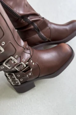 Bloom Natascha Boots Dark Brown