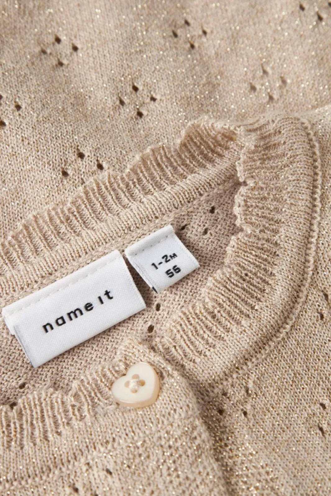 New Name It Nbfrolia Ls Knit Card 4874515 Cement