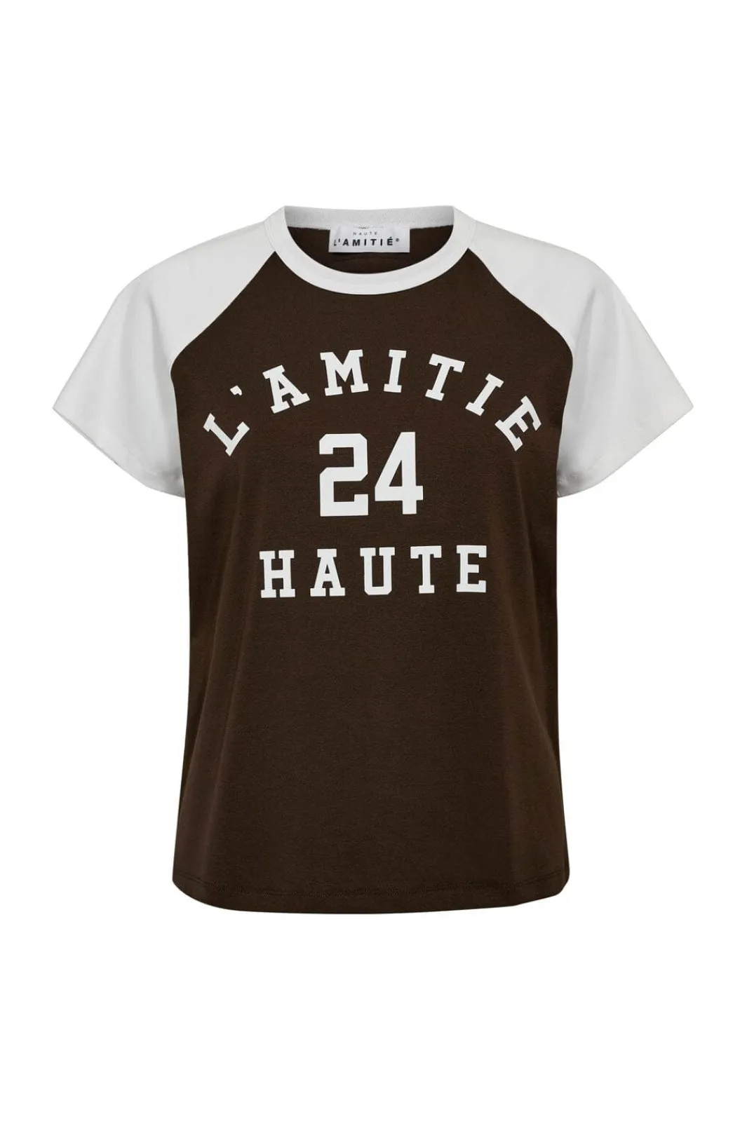 Sale Haute L'Amitié Neckline College Tee HL10109 Mocca