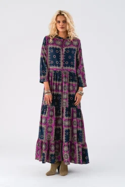Clearance Lollys Laundry Neell Maxi Dress Ls 23 Dark Blue