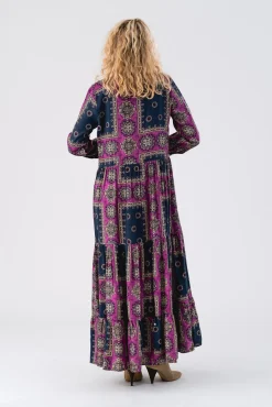 Clearance Lollys Laundry Neell Maxi Dress Ls 23 Dark Blue