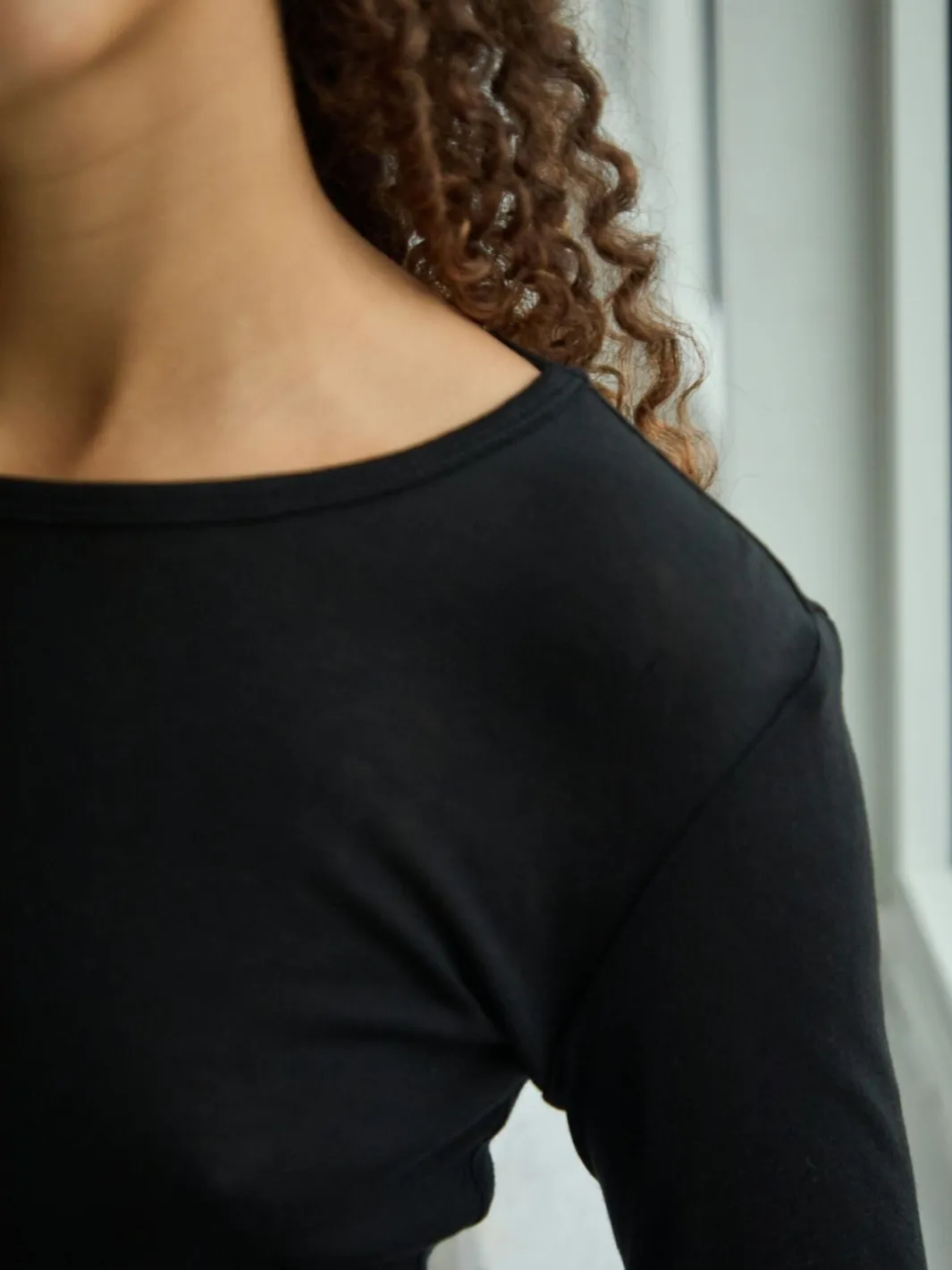 Online Neo Noir Nella Fine Rib Blouse 167271 100