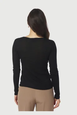 Online Neo Noir Nella Fine Rib Blouse 167271 100