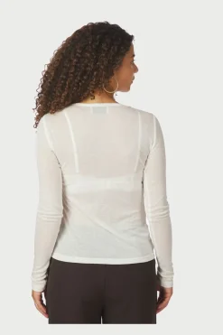 Best Neo Noir Nella Fine Rib Blouse 167271 120