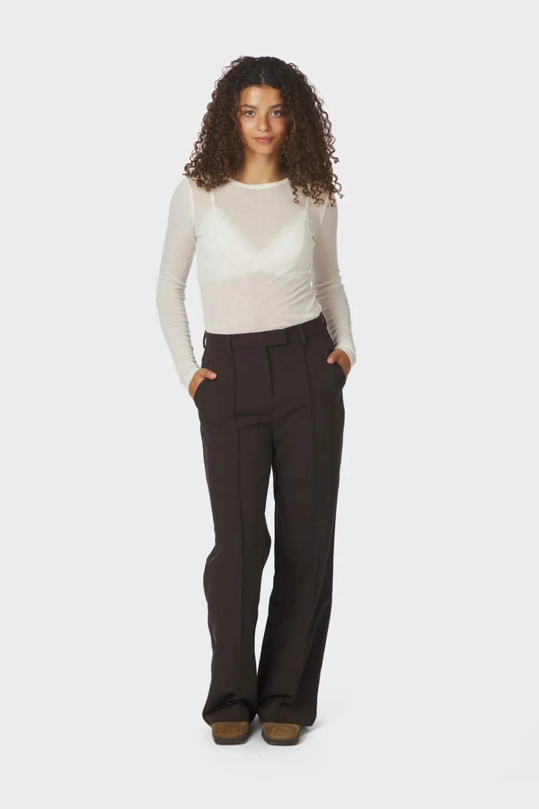 Best Neo Noir Nella Fine Rib Blouse 167271 120