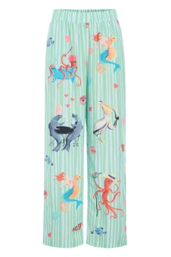 Hot Hunkøn Nessie Trousers 26050 Green Ocean Art Print
