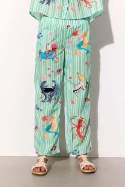 Hot Hunkøn Nessie Trousers 26050 Green Ocean Art Print