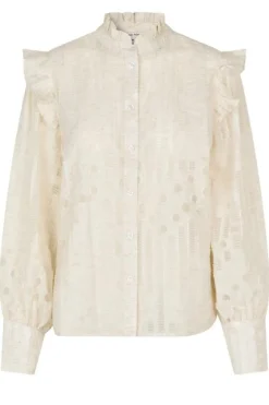 Clearance Second Female Nete Frill Shirt 59393 1044 Coconut Milk