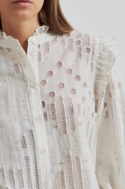 Clearance Second Female Nete Frill Shirt 59393 1044 Coconut Milk