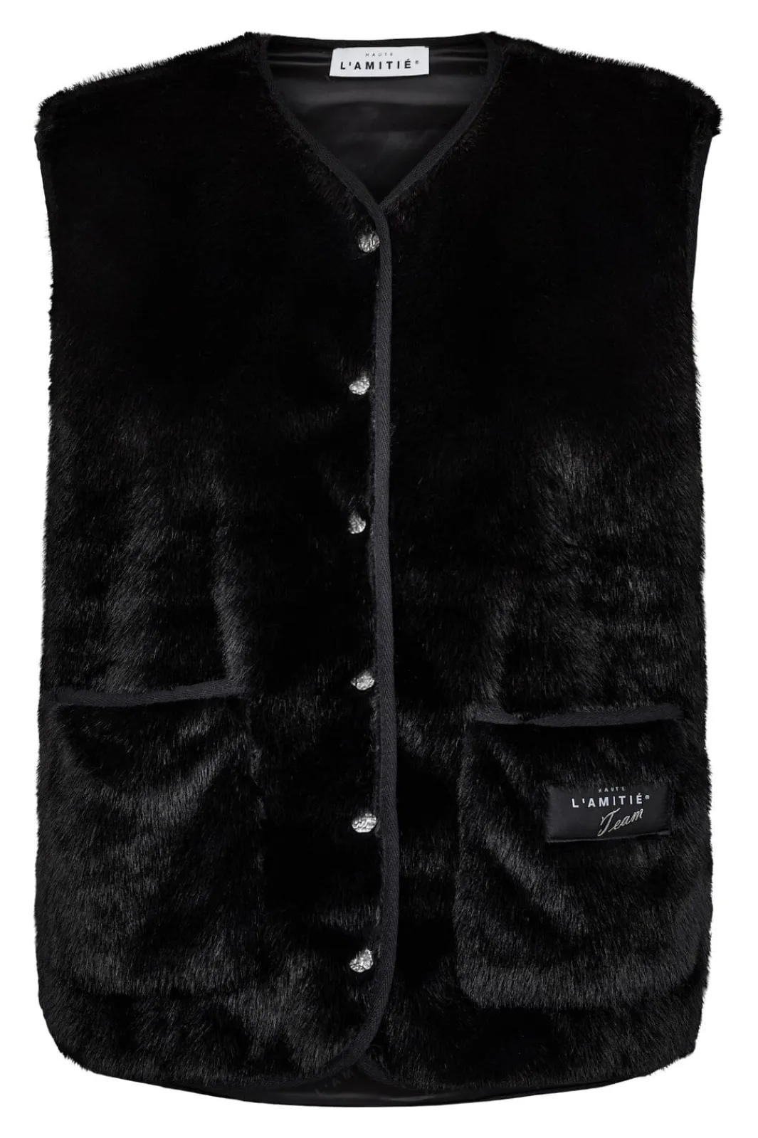 Hot Haute L'Amitié New Fur Tech Vest HL10409 Black