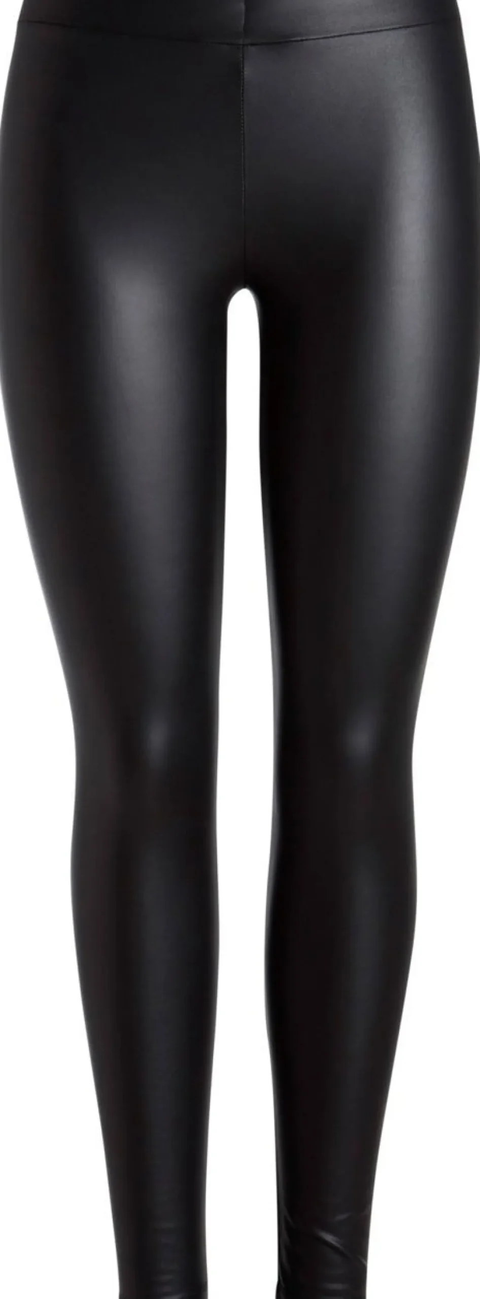 Outlet Pieces New Shiny Fleece Leggings Black
