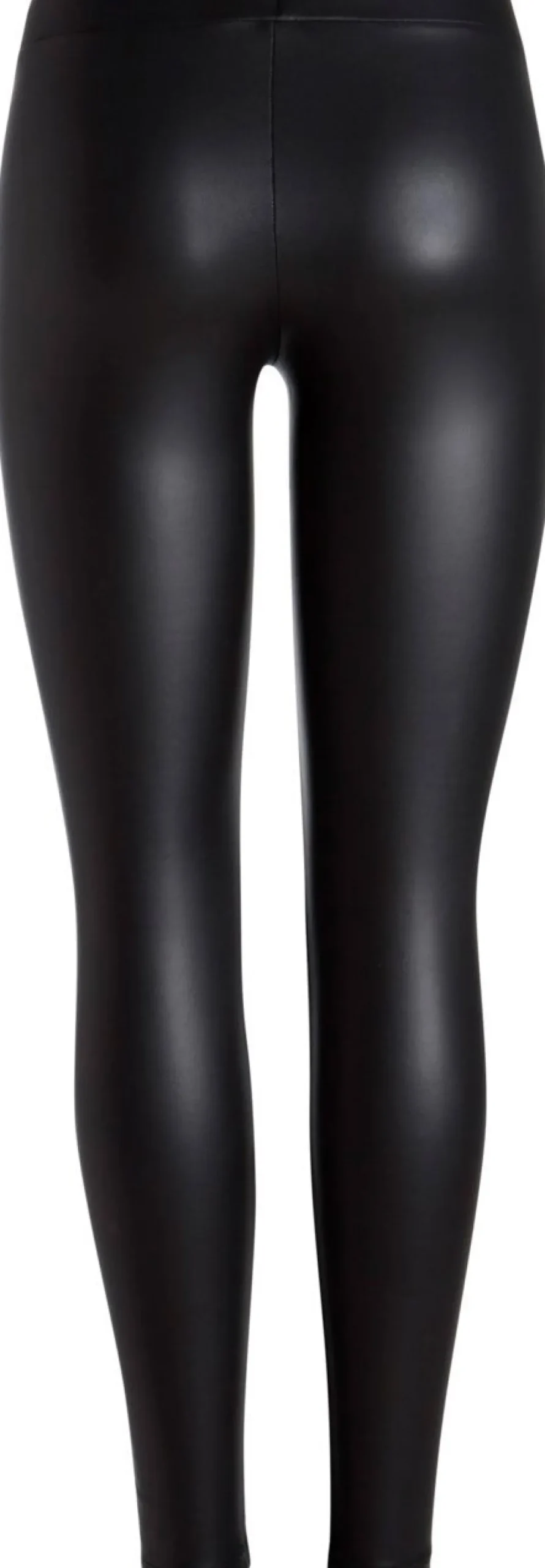 Outlet Pieces New Shiny Fleece Leggings Black