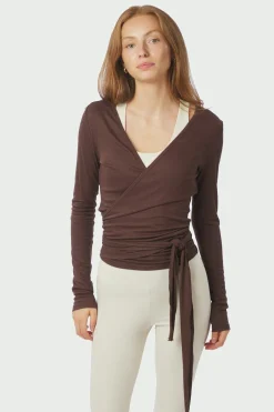 Outlet Neo Noir Nia Jersey Wrap Blouse 165501 584