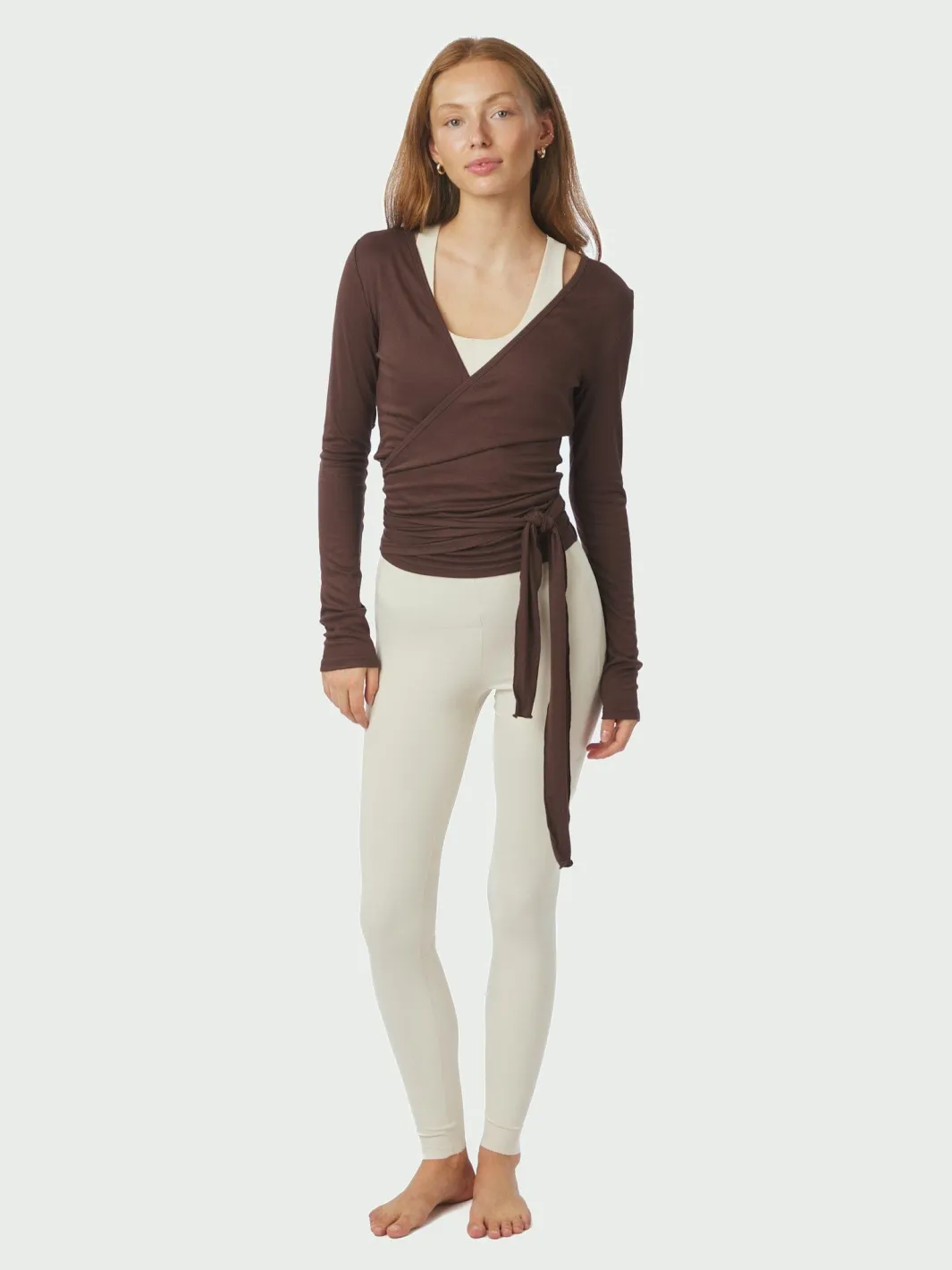 Outlet Neo Noir Nia Jersey Wrap Blouse 165501 584
