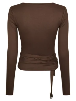 Outlet Neo Noir Nia Jersey Wrap Blouse 165501 584