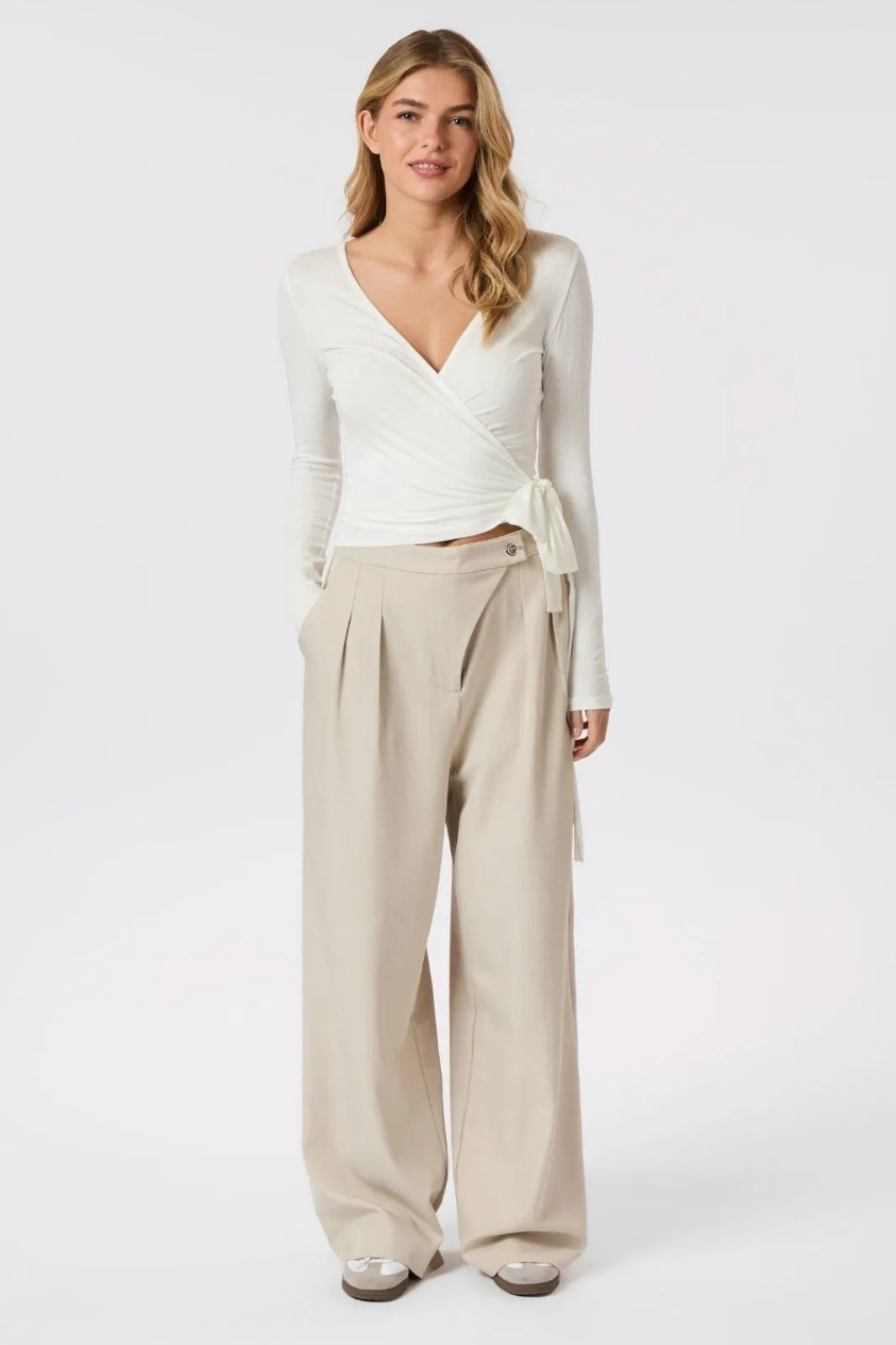 Online Neo Noir Nia Jersey Wrap Blouse 165501 120