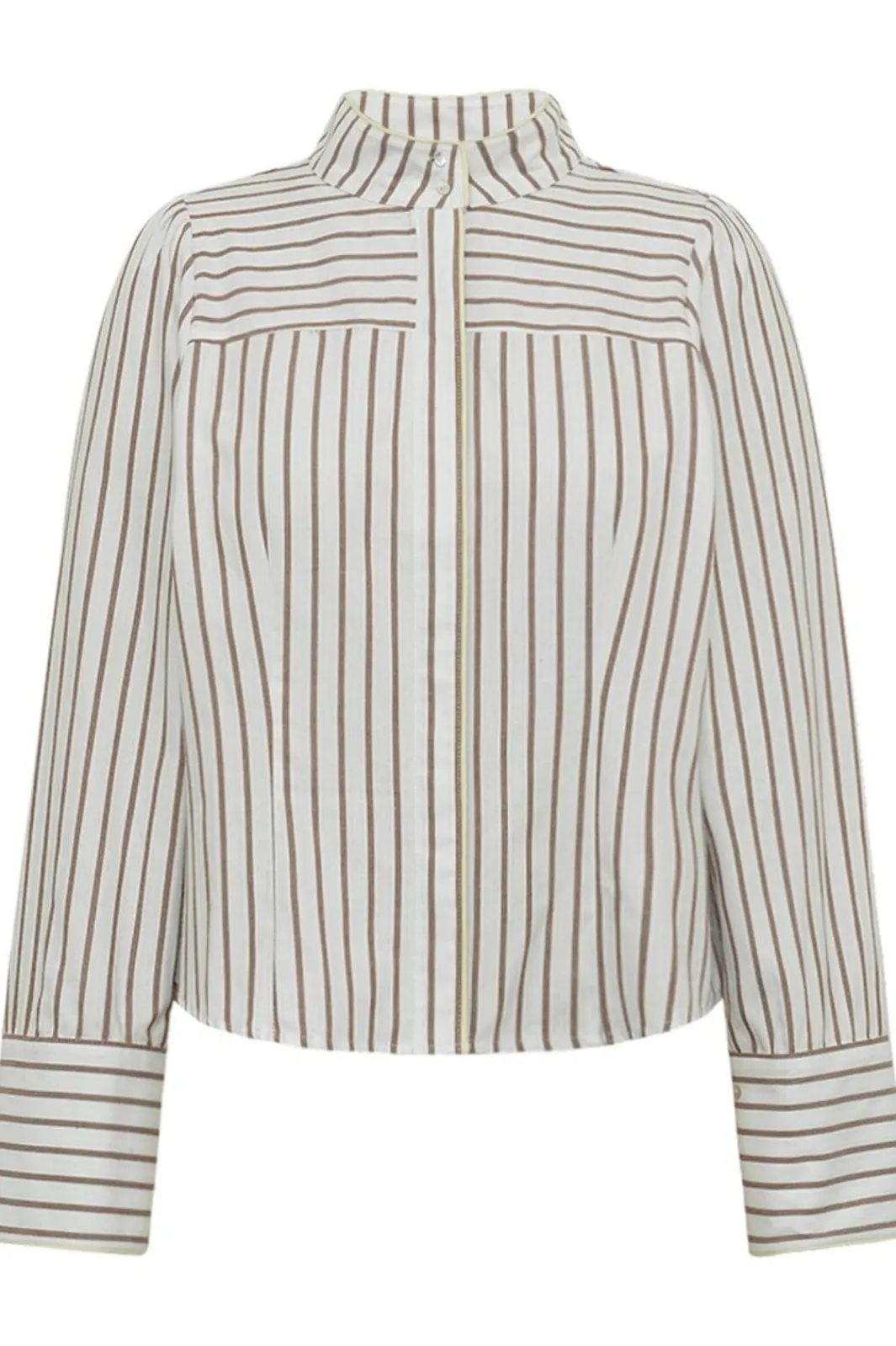 Discount Gossia Nicogo Shirt G2851 Off-White/Brown Stripes