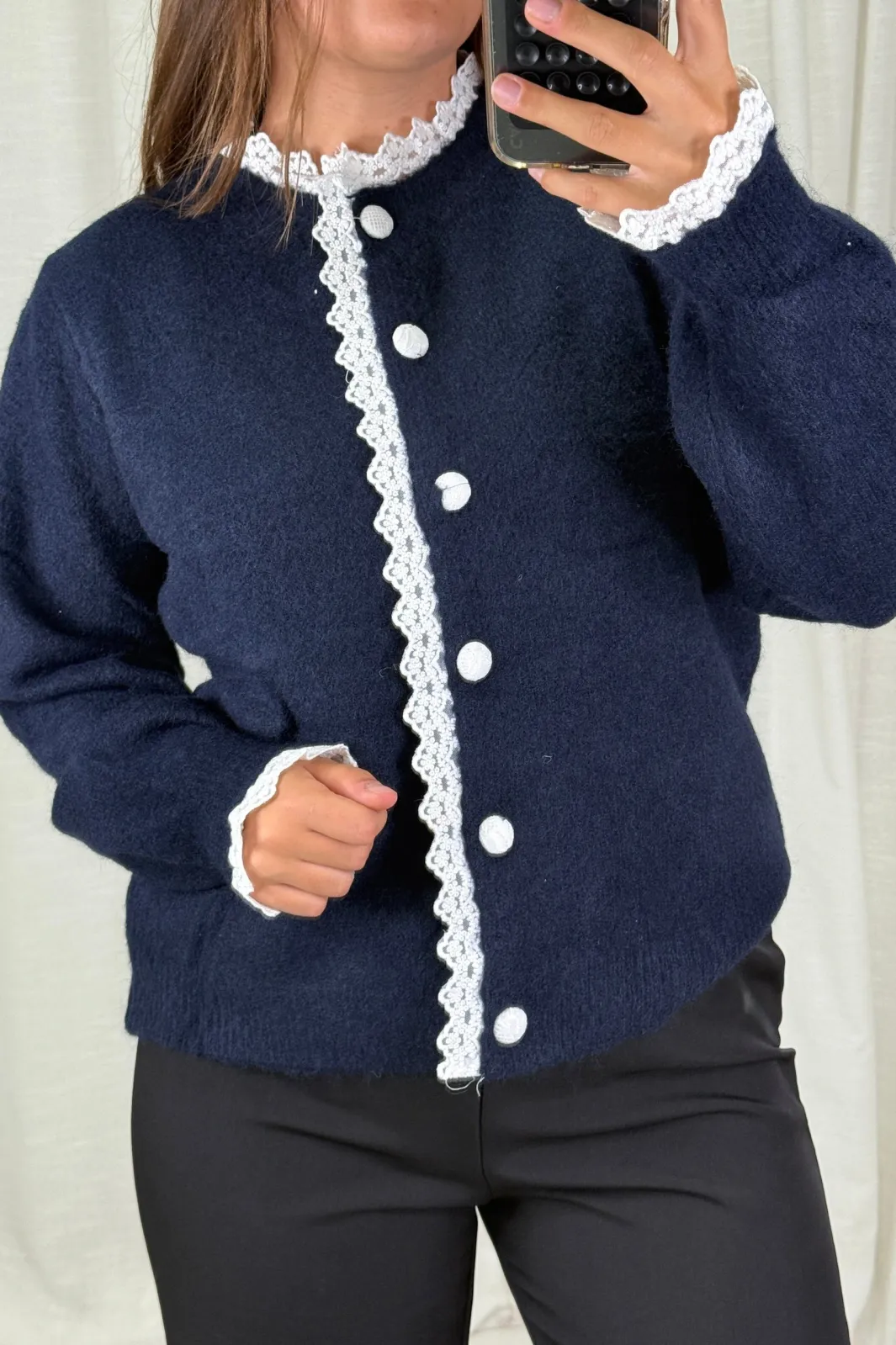 New A-bee Nicolina Knit sweater Navy