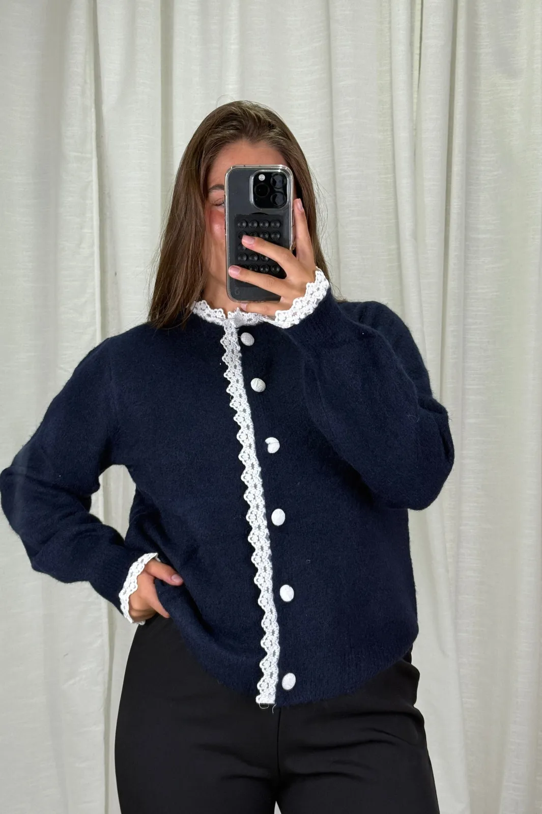 New A-bee Nicolina Knit sweater Navy