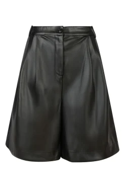 Online Neo Noir Nika Bermuda Pu Shorts 164147 Black
