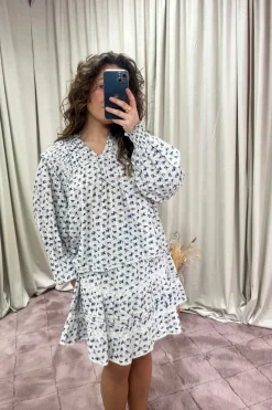 Outlet Neo Noir Nipoa Dot Flower Blouse 165284 140