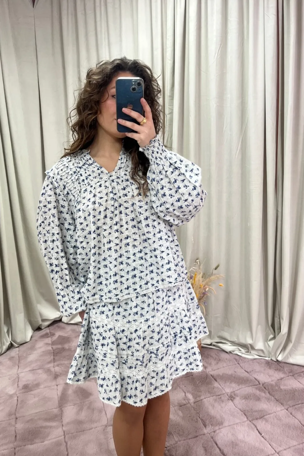 Outlet Neo Noir Nipoa Dot Flower Blouse 165284 140
