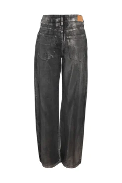 Clearance Noisy May Nmadriana Nw Silver Coated Jeans Az453Mb 4845014 Medium Blue Denim