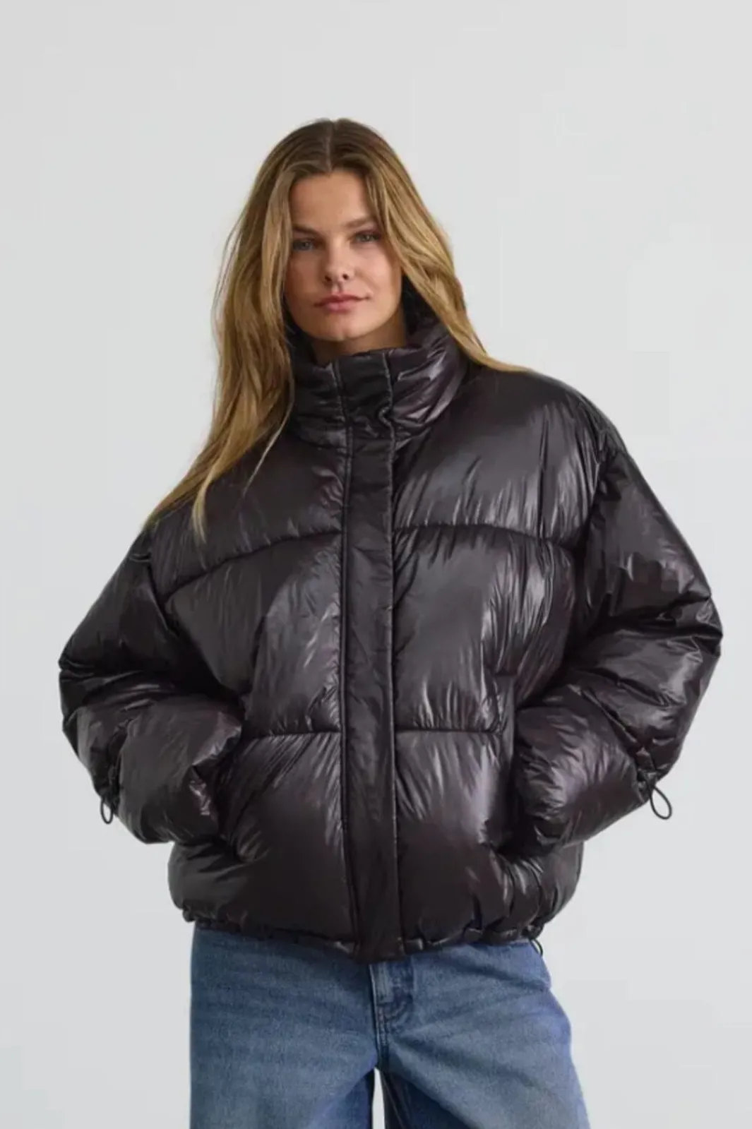 Discount Noisy May Nmallie Shiny Puffer 4852571 Black