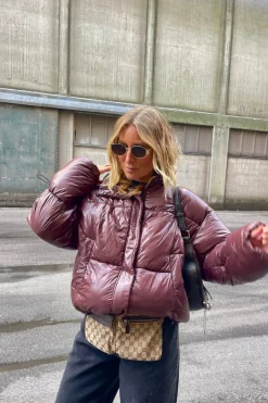 Hot Noisy May Nmallie Shiny Puffer 4865435 French Roast