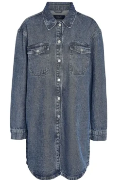 New Noisy May Nmalva L/S Denim Dress Az351Mb Fwd 4581207 Medium Blue Denim