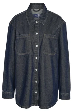 Outlet Noisy May Nmalva L/S Denim Shacket Az386Db 4532250 Dark Blue Denim