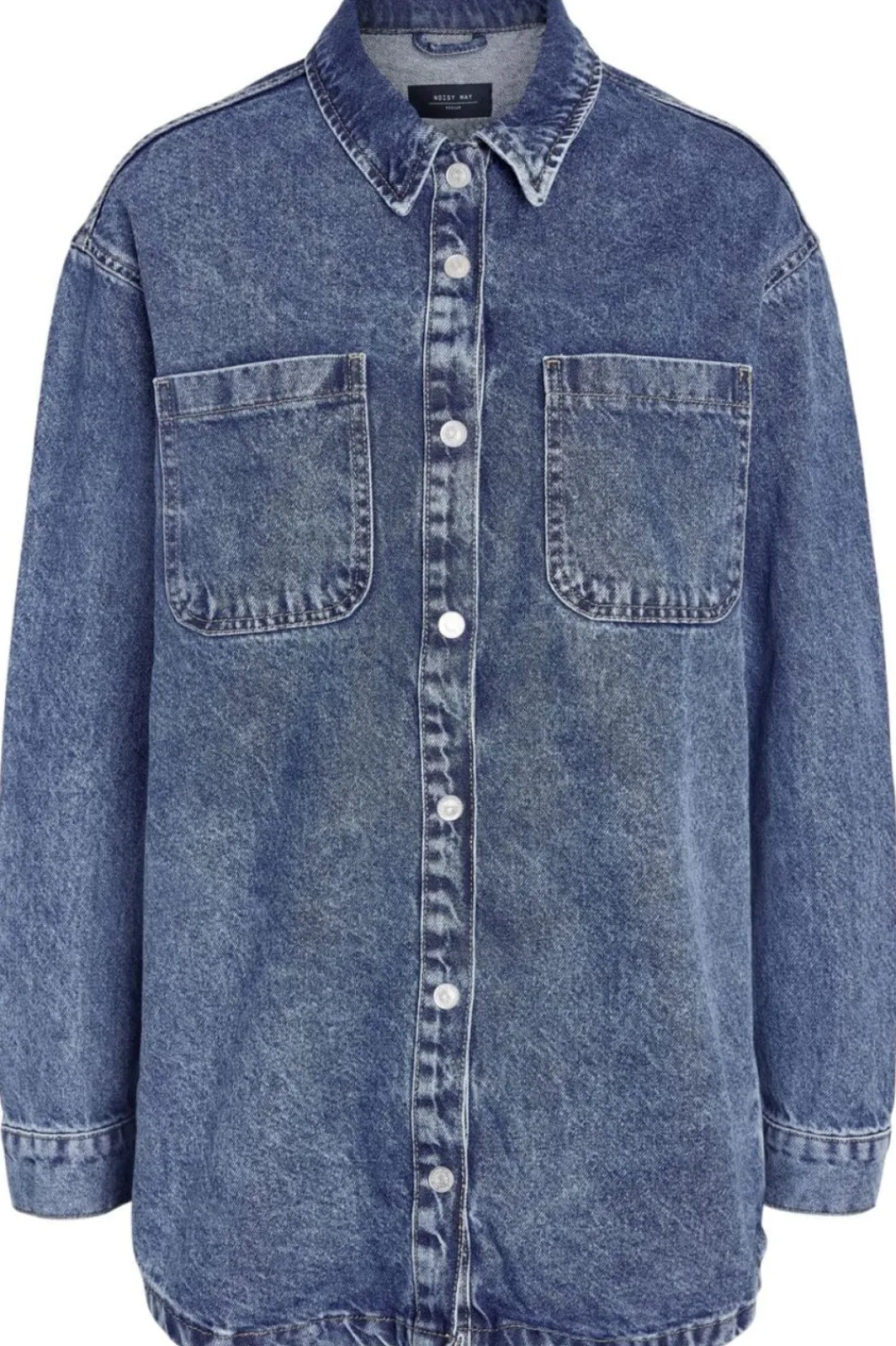Hot Noisy May Nmalva L/S Denim Shacket Az351Mb 4418191 Medium Blue Denim
