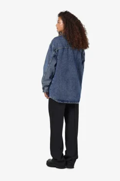 Hot Noisy May Nmalva L/S Denim Shacket Az351Mb 4418191 Medium Blue Denim