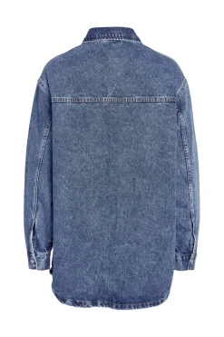 Hot Noisy May Nmalva L/S Denim Shacket Az351Mb 4418191 Medium Blue Denim