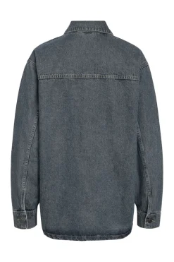 Outlet Noisy May Nmalva L/S Tinted Washed Shirt Az449Mb 4844470 Dark Blue Denim
