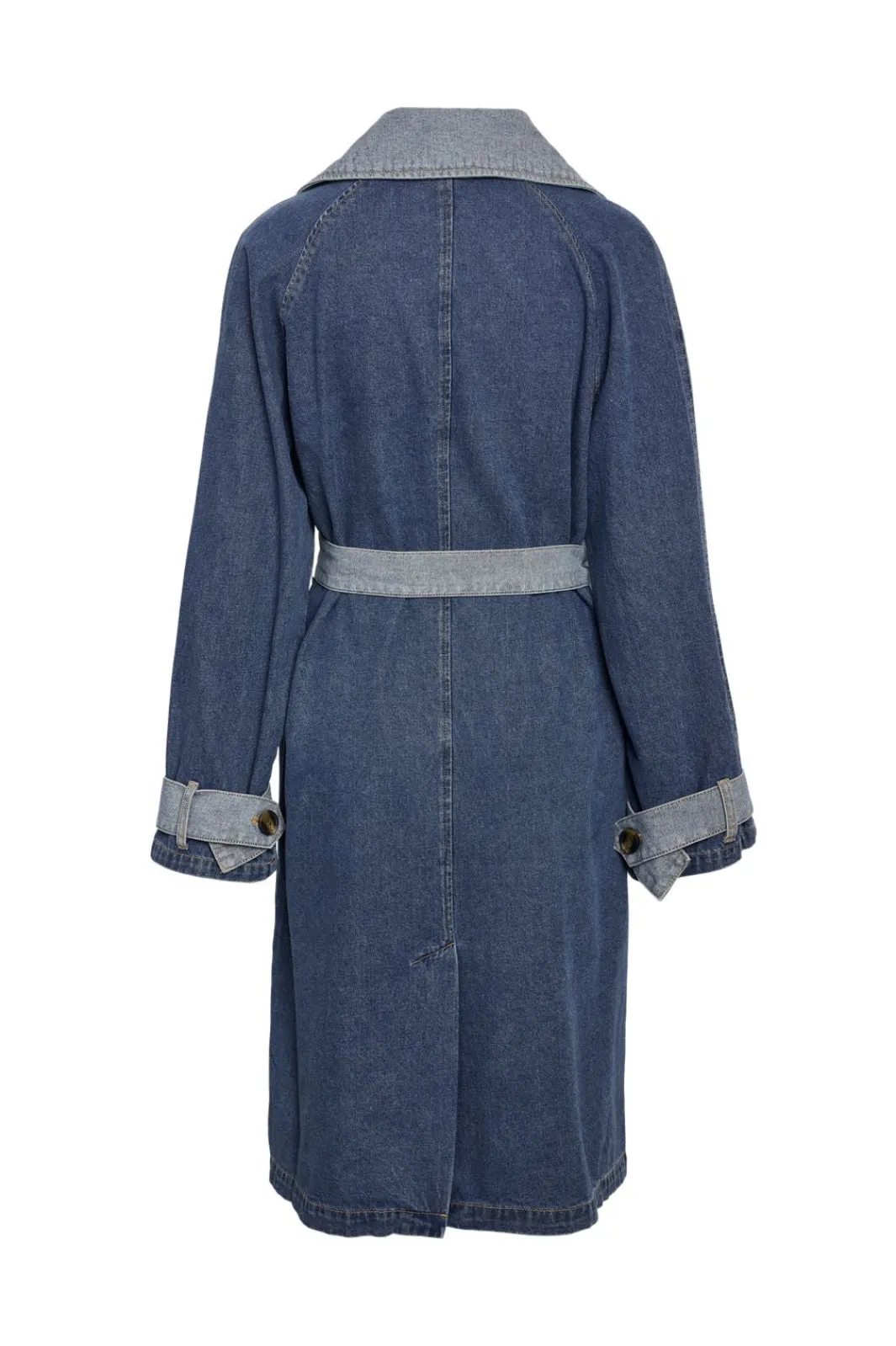 New Noisy May Nmarizona Denim Trenchcoat Dd 4785880 Dark Blue Denim
