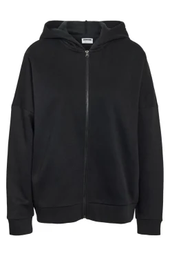 New Noisy May Nmarya L/S Oversized Zip Hoodie 4950826 Black