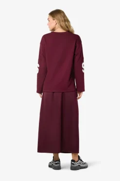 New Noisy May Nmaston L/S V-Neck Sports Sweat Fwd 4892272 Windsor Wine