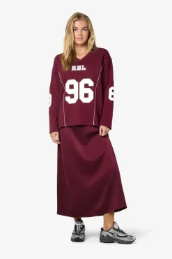 New Noisy May Nmaston L/S V-Neck Sports Sweat Fwd 4892272 Windsor Wine