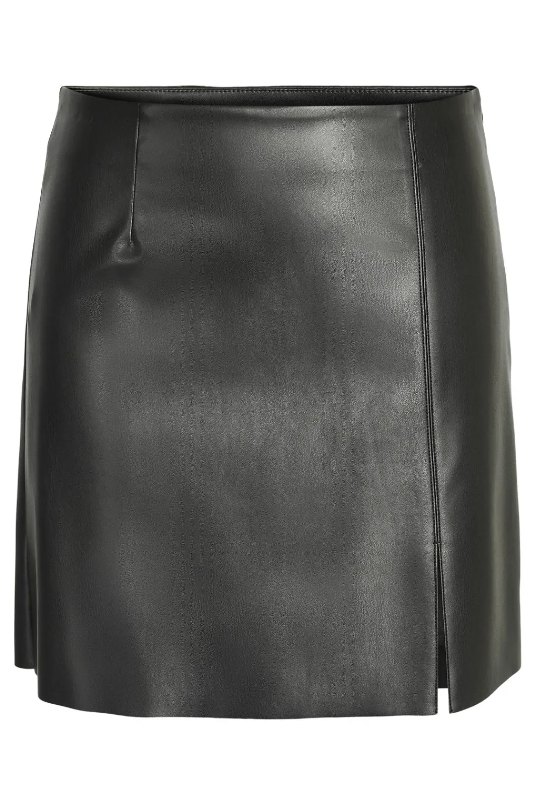 Online Noisy May Nmclara Penny Pu Slit Skirt 3939402 Black