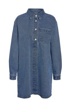 Outlet Noisy May Nmdelilah L/S Regular Dress Vi564Mb 4801391 Medium Blue Denim