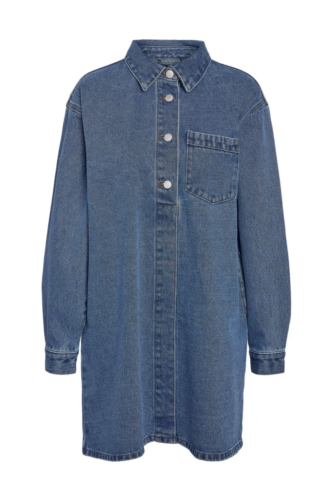 Outlet Noisy May Nmdelilah L/S Regular Dress Vi564Mb 4801391 Medium Blue Denim
