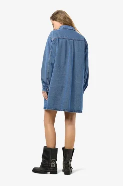 Outlet Noisy May Nmdelilah L/S Regular Dress Vi564Mb 4801391 Medium Blue Denim